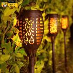 چراغ خورشیدی باغچه طرح شعله