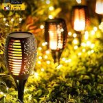 چراغ خورشیدی باغچه طرح شعله