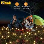 چراغ خورشیدی باغچه مدل گل شب تاب