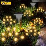 چراغ خورشیدی باغچه مدل گل شب تاب