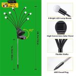 چراغ خورشیدی باغچه مدل گل شب تاب