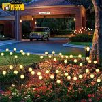 چراغ خورشیدی باغچه مدل گل شب تاب