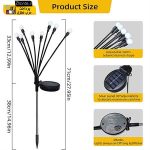 چراغ خورشیدی باغچه مدل گل شب تاب