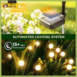 چراغ خورشیدی باغچه مدل گل شب تاب